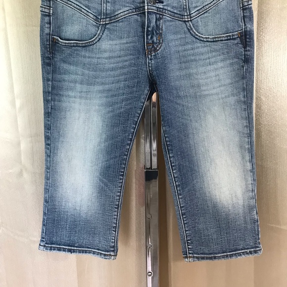 Vigoss Women’s 28 5/6 Capri Cropped Jeans High Waisted Button Fly Jeans. Y2K - Picture 5 of 11